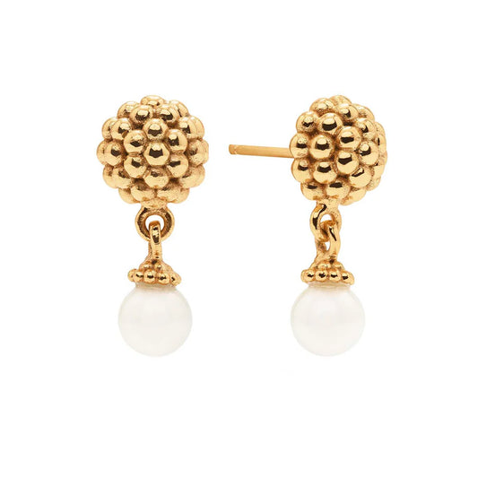 Berry Drop Stud Earrings Pearl, Capucine de Wulf