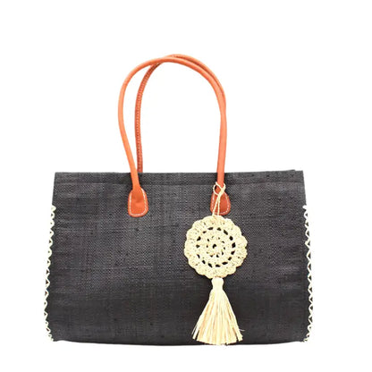 Monte Carlo Straw Bag with Dreamcatcher Tassel