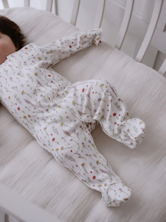 Baby Footed Onesie in Spring | Atelier Babbi