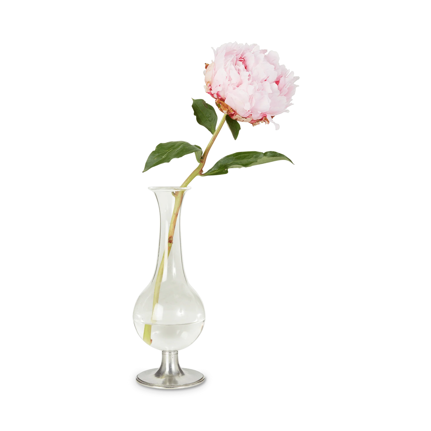 Pewter Footed Glass Vase | MATCH Pewter