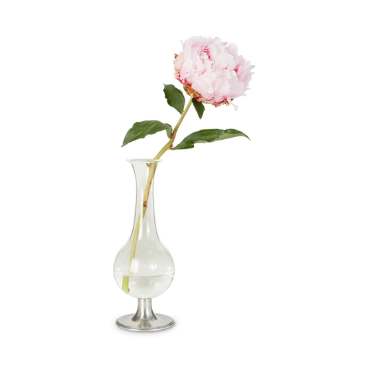 Pewter Footed Glass Vase | MATCH Pewter