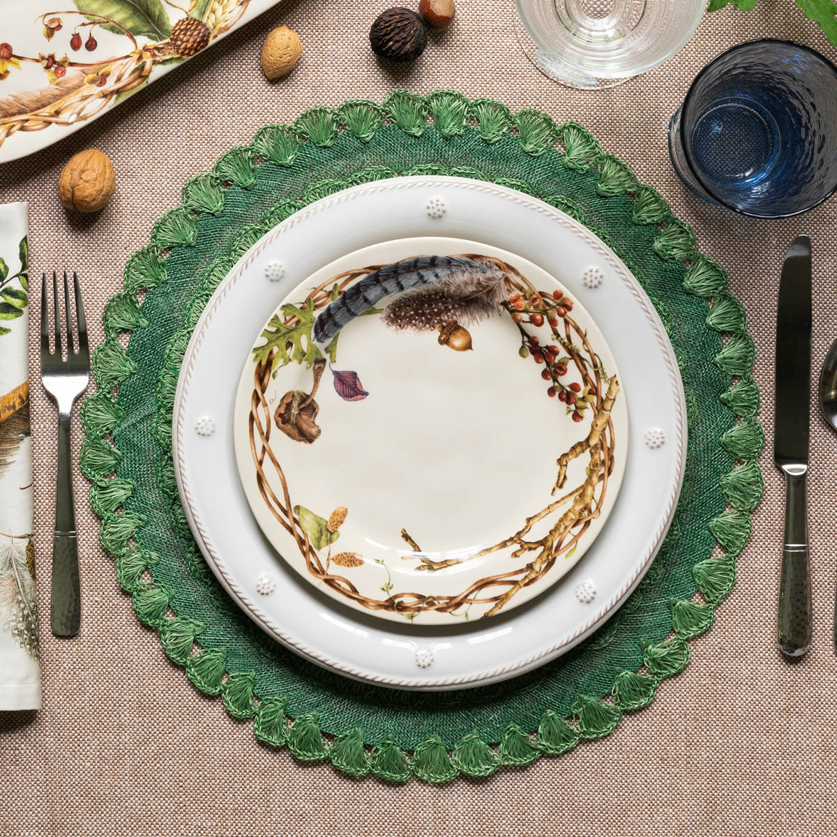 Juliska Isadora Evergreen Placemats (Set of 4)