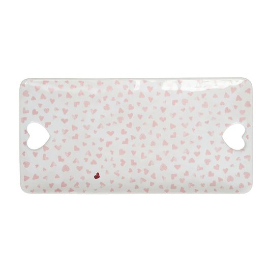 Juliska Love You More Hostess Tray in Pink