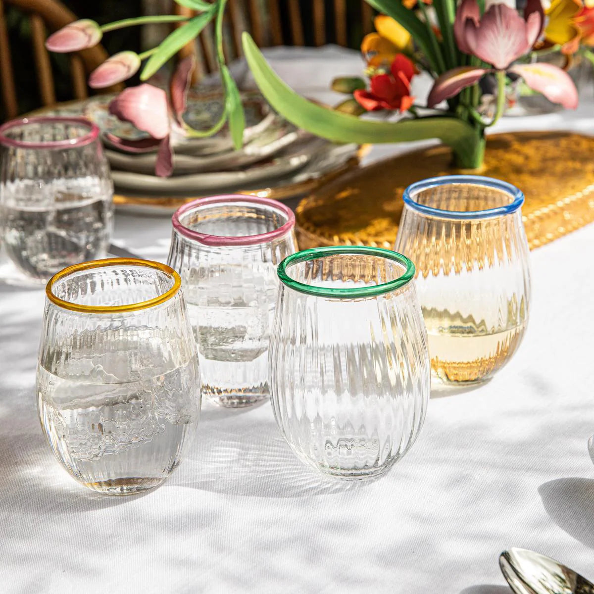 Juliska Nell Stemless Wine Glasses in Assort. Set of 4