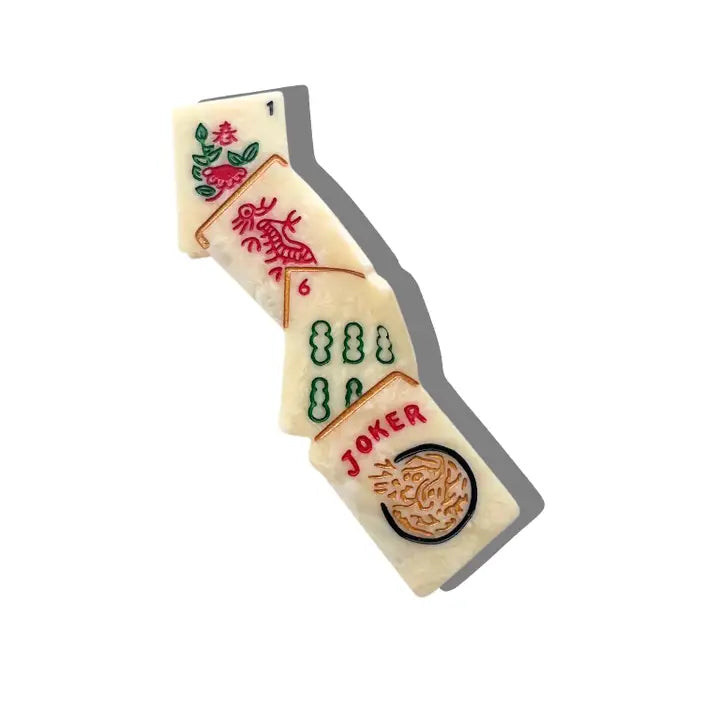 Mahjong Claw Hair Clip