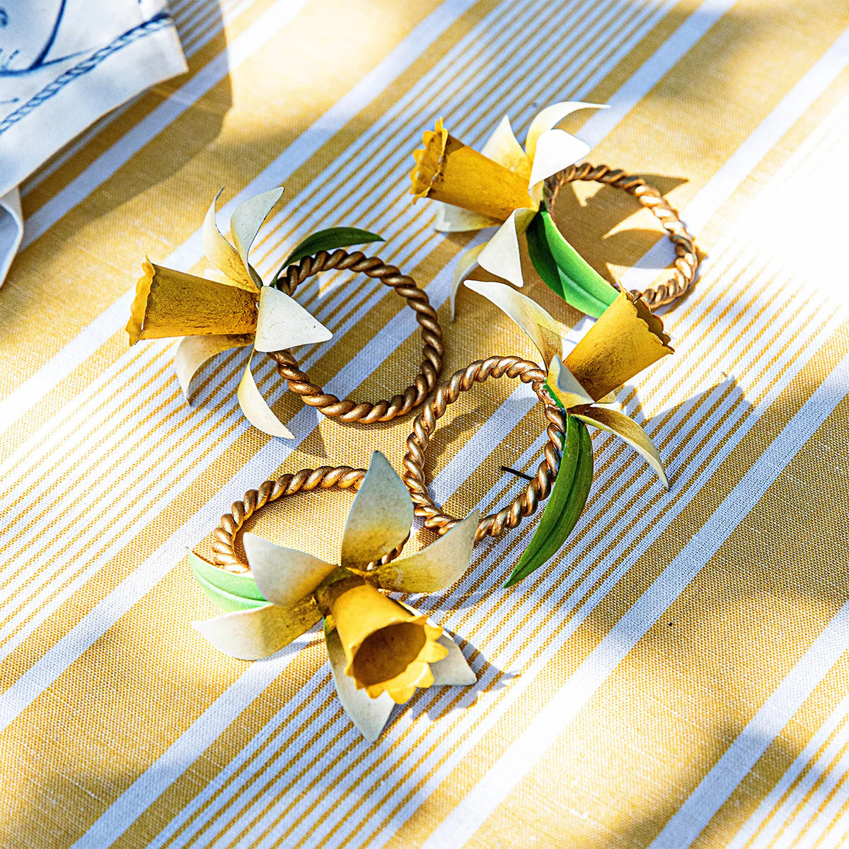 Juliska Meadow Walk Daffodil Napkin Ring (Set of 4)