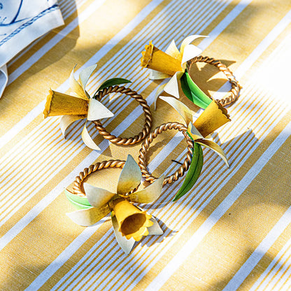 Juliska Meadow Walk Daffodil Napkin Ring (Set of 4)