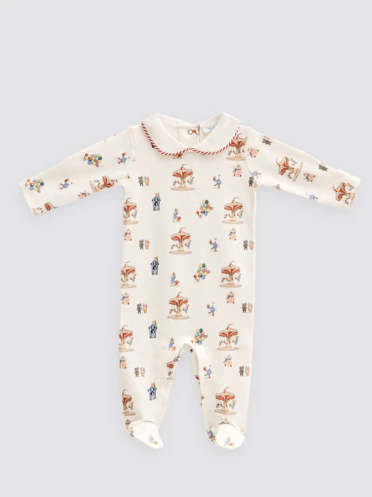Baby Footed Onesie in Funfair | Atelier Babbi