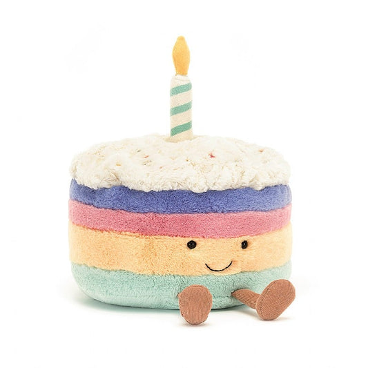 Amuseable Rainbow Birthday Cake, Jellycat
