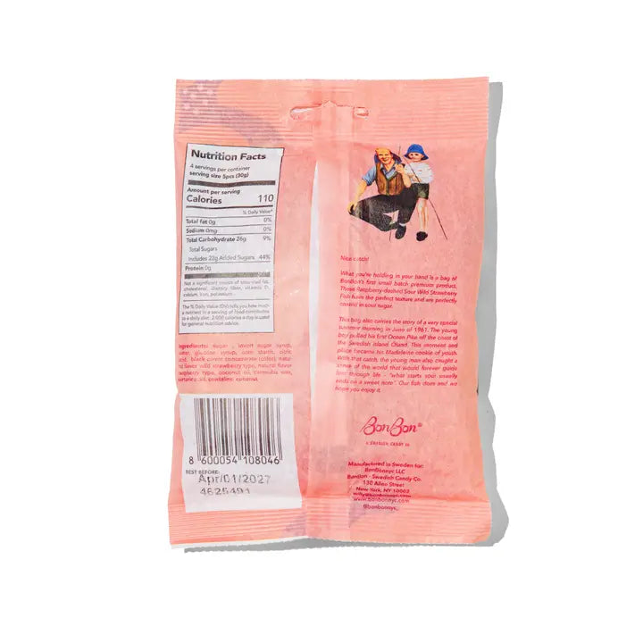 Sour Wild Strawberry Fish Swedish Candy