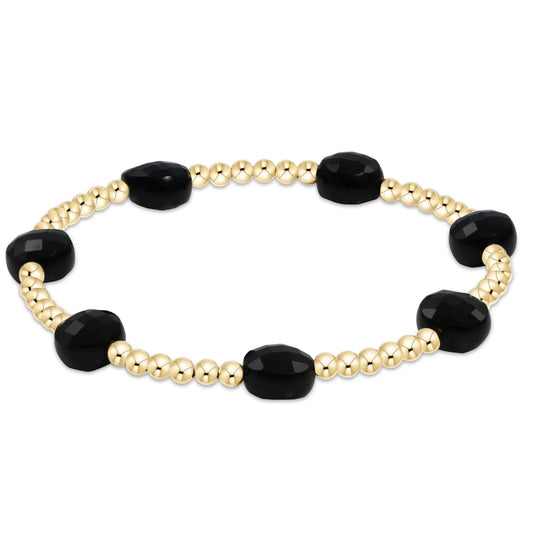 enewton EXTENDS Admire Gold 3mm Bead Bracelet Faceted Onyx