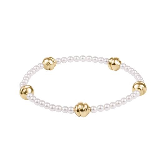 enewton Admire Small Gold 3mm Pearl Bracelet