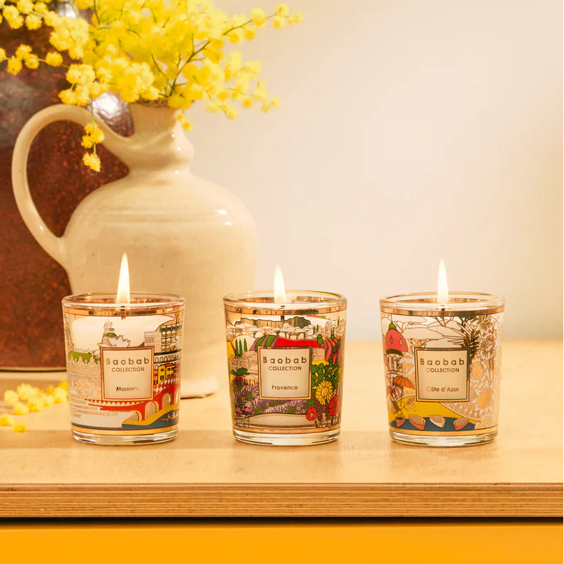 Trio Travel Candles Provence-Monaco-Cote D'azur | Baobab Collection
