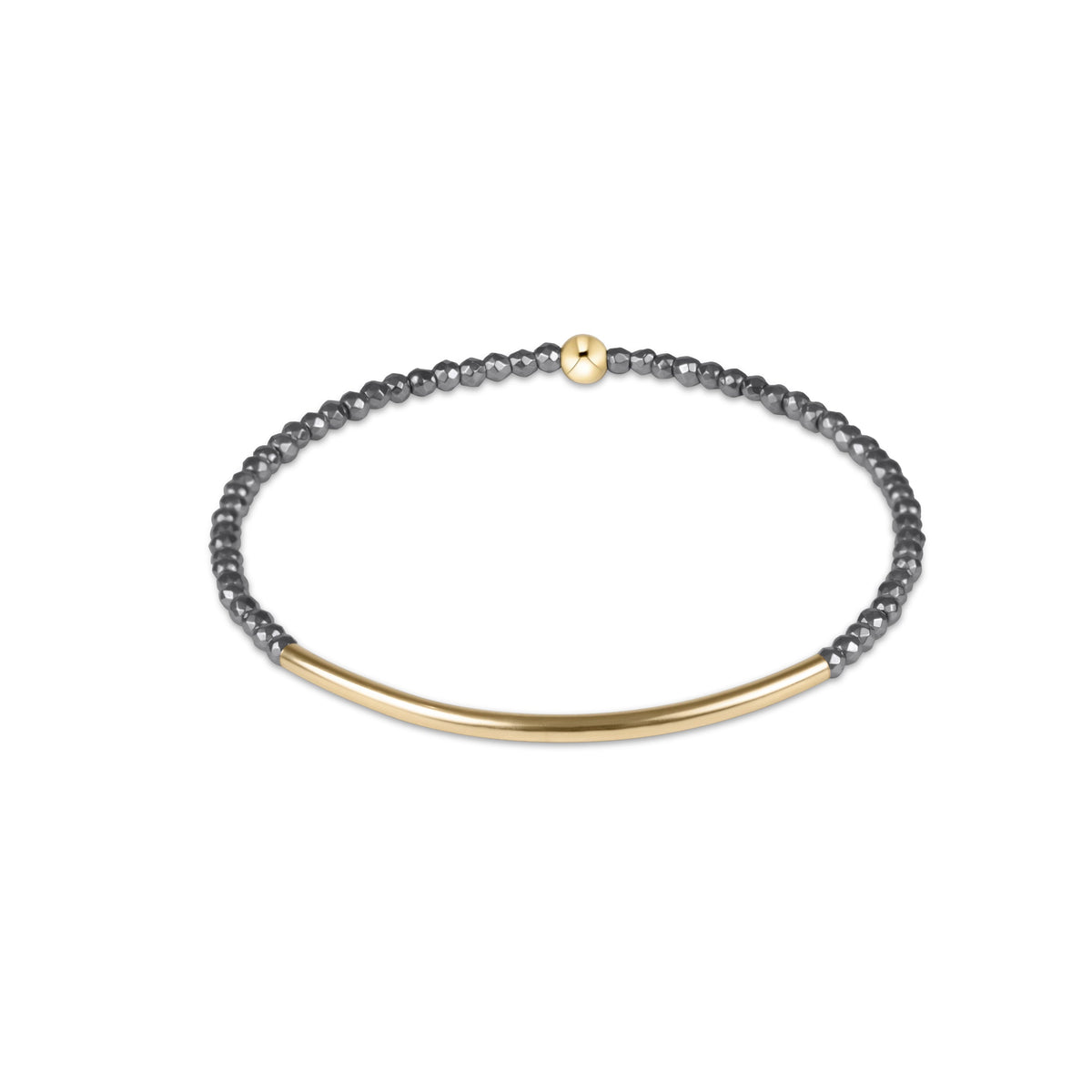 enewton Bliss Bar Gold 2mm Silver Faceted Hematite Bracelet