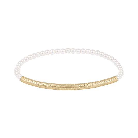 enewton Bliss Bar Textured Pearl 3mm Bracelet