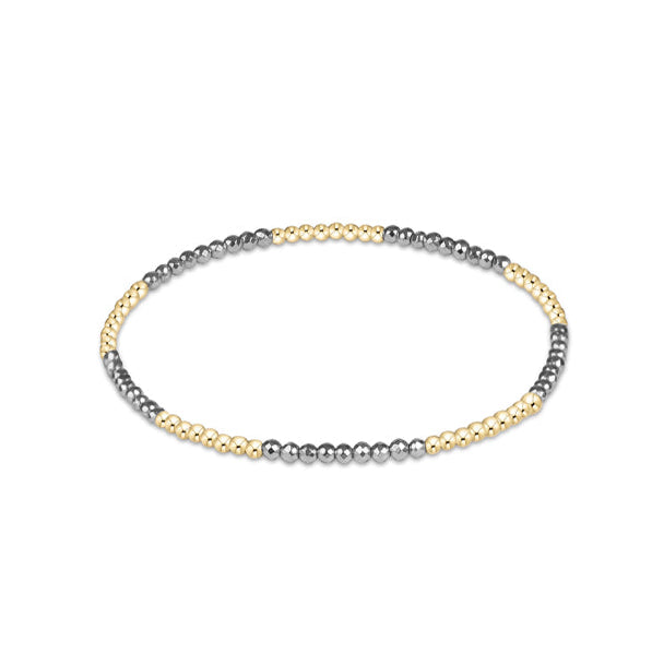 enewton Blissful Silver Faceted Hematite 2mm Bracelet