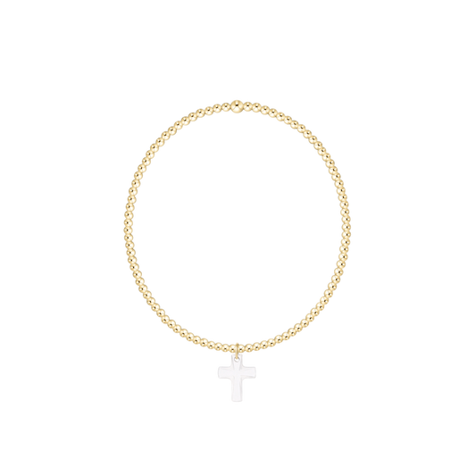 enewton Classic Gold 2mm Bracelet Blessed Crystal Charm