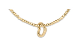 enewton Classic Gold 2mm Bead Bracelet Love Gold Charm