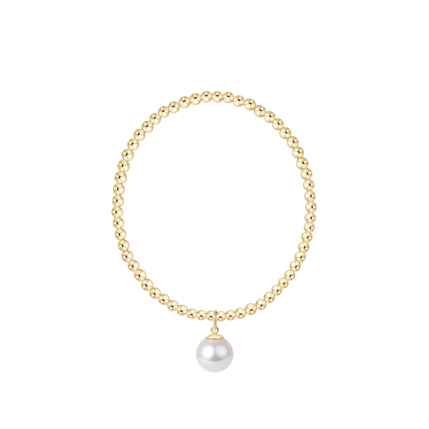 enewton Classic Gold 3mm Bracelet with Classic Pearl 10mm Charm