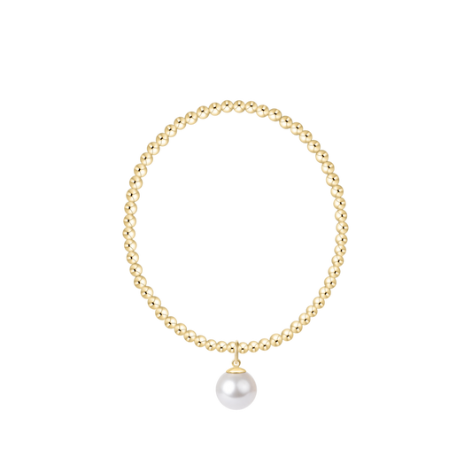 enewton Classic Gold 3mm Bracelet with Classic Pearl 10mm Charm