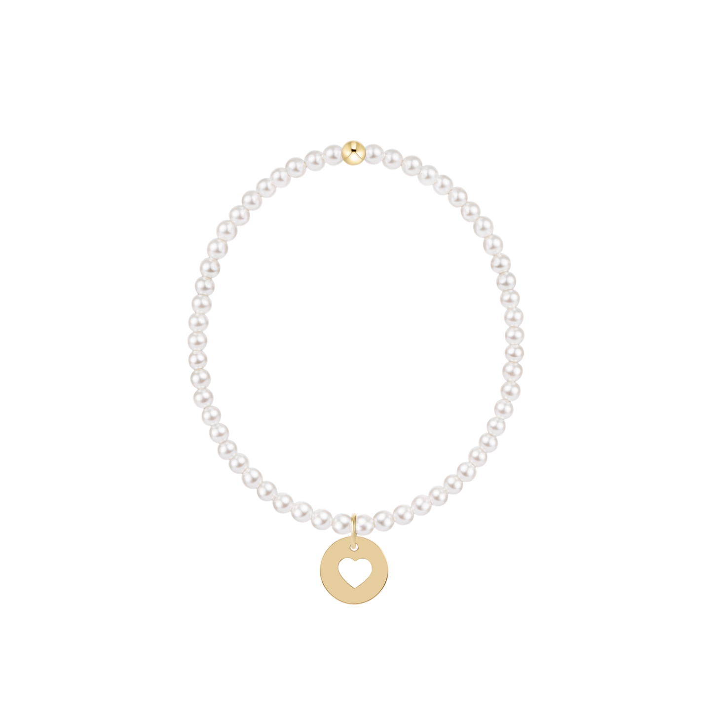 enewton Classic Pearl 3mm Bracelet Love Gold Disc