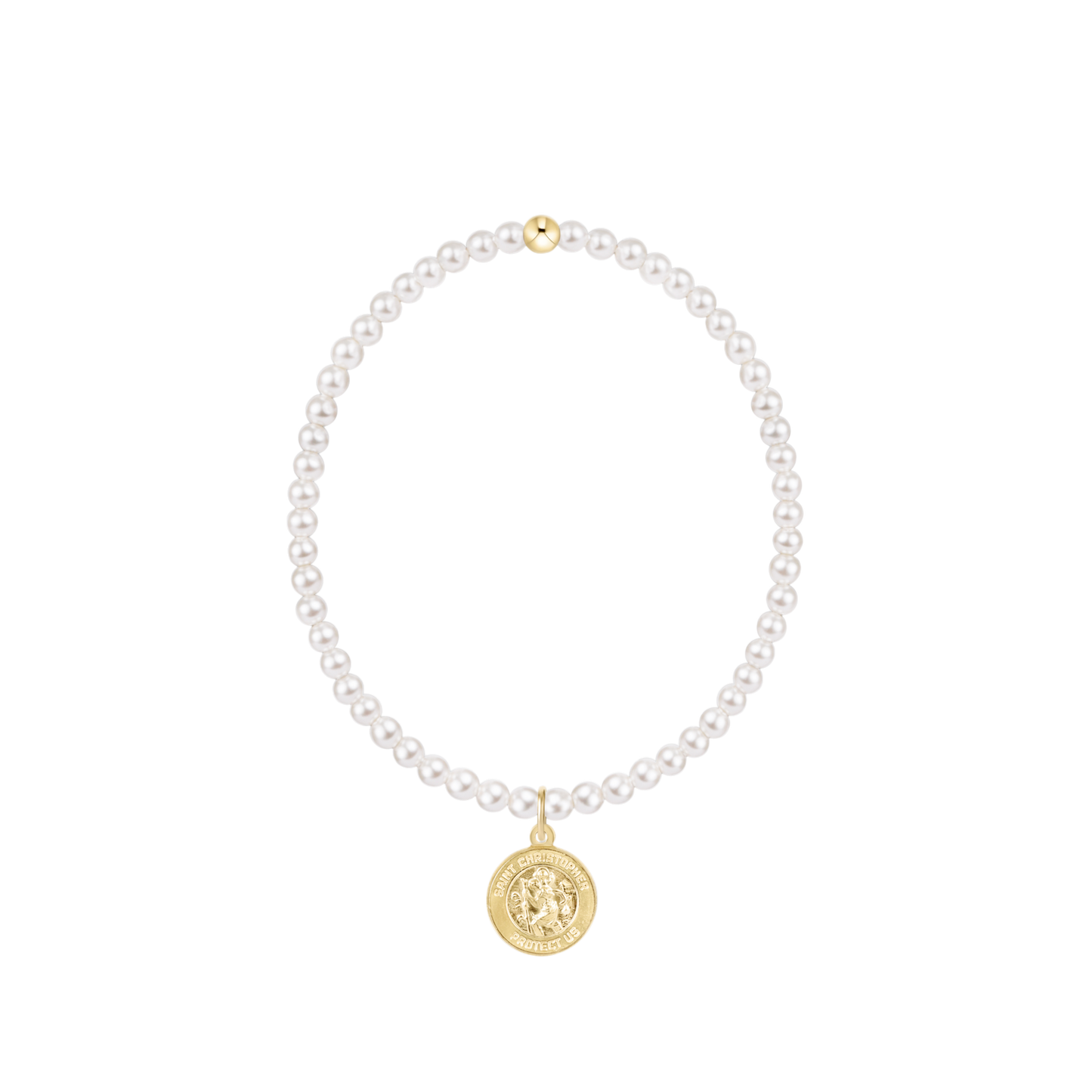 enewton Classic Pearl 3mm Bracelet Protection Gold Disc