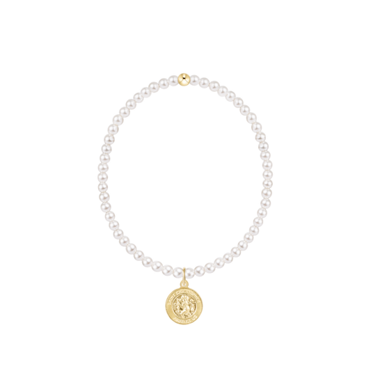 enewton Classic Pearl 3mm Bracelet Protection Gold Disc