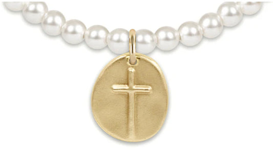 enewton Classic Pearl 4mm Bracelet Inspire Gold Disc