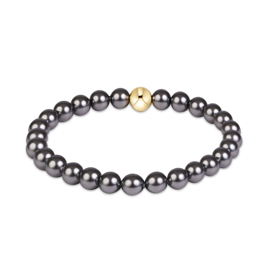 enewton Classic Pearl Dark Grey 6mm Bracelet