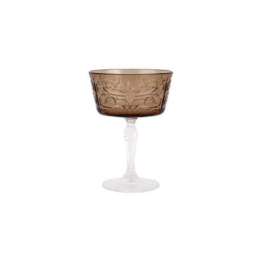 Vietri Barocco Tortoise Champagne Coupe Glass