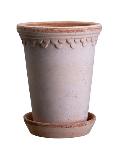 Bergs Potter Tall Rosa Københavner Pot with Saucer