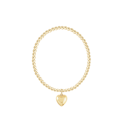 enewton EXTENDS Classic Gold 3mm Bracelet Love Plush Gold Charm