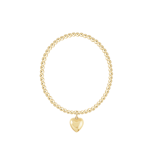 enewton EXTENDS Classic Gold 3mm Bracelet Love Plush Gold Charm