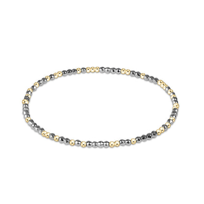 enewton EXTENDS Hope Unwritten Bright Silver Faceted Hematite 2mm Bead Bracelet
