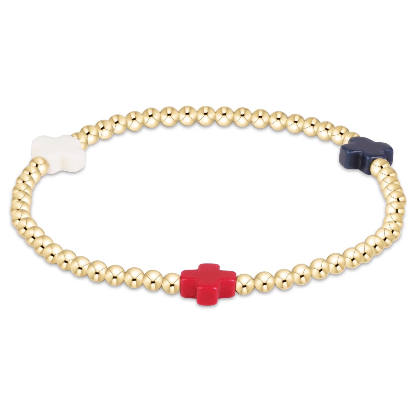 enewton EXTENDS Signature Cross 3mm Gold Bracelet Firecracker