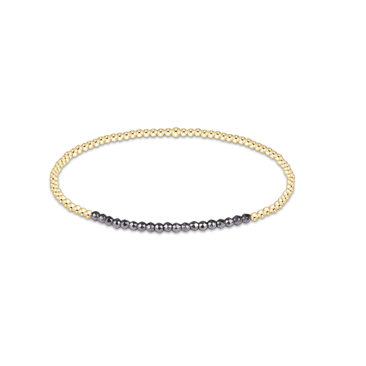 enewton Gold Bliss Silver Faceted Hematite 2mm Gold Bracelet