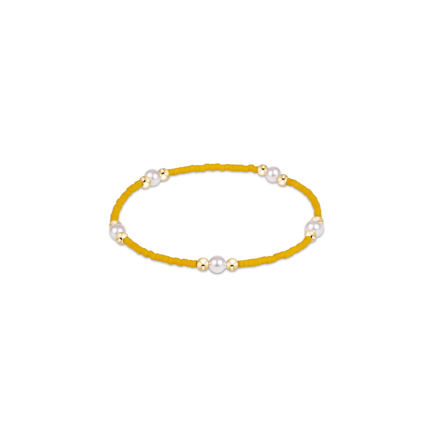 enewton Gameday Hope Purpose Pearl Bracelet in Golden Yellow