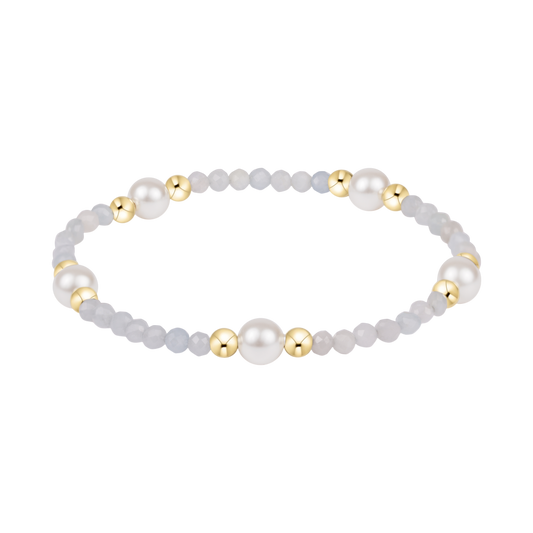 enewton Purpose Pearl 6mm Gem Bracelet Aquamarine