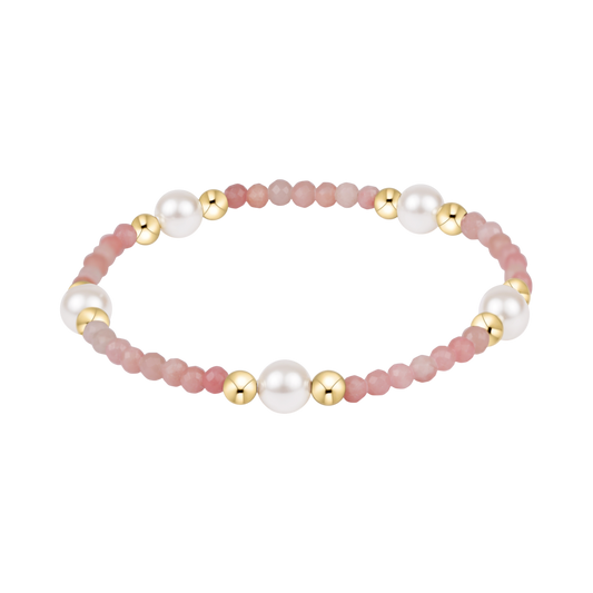enewton Purpose Pearl 6mm Gem Bracelet Pink Opal