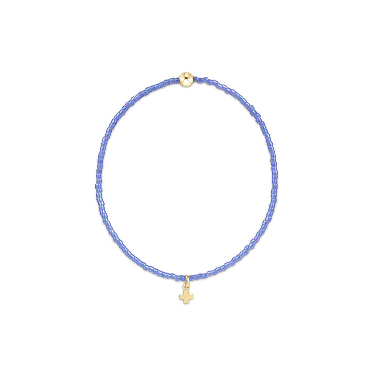 enewton Hope Classic Signature Cross Charm Bracelet, Bright Blue