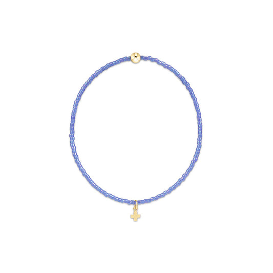 enewton Hope Classic Signature Cross Charm Bracelet, Bright Blue