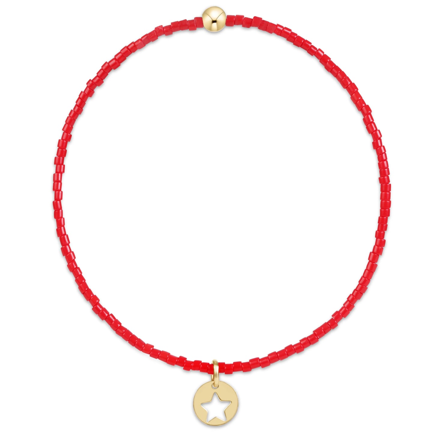 enewton Hope Classic Bracelet Bright Red Star Small Gold Disc
