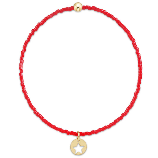 enewton Hope Classic Bracelet Bright Red Star Small Gold Disc