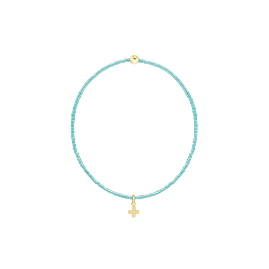 enewton Hope Classic Bracelet Sea Glass Signature Cross Small Gold Charm
