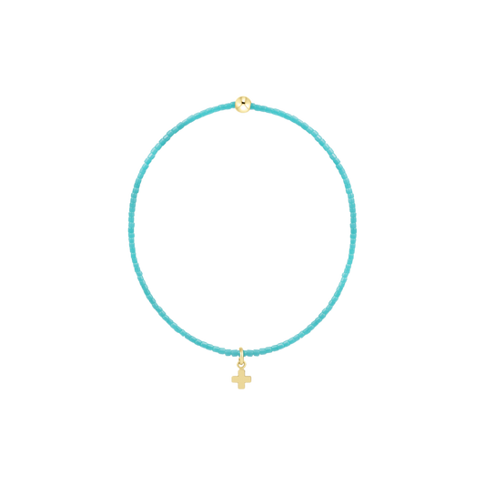 enewton Hope Classic Bracelet Turquoise Signature Cross Small Gold Charm