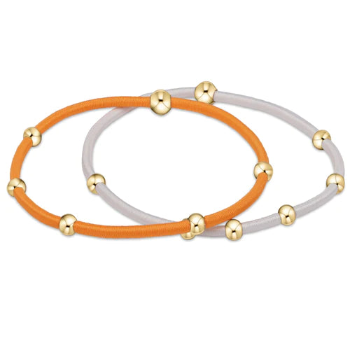 enewton Gameday Orange & White Hair Bracelets