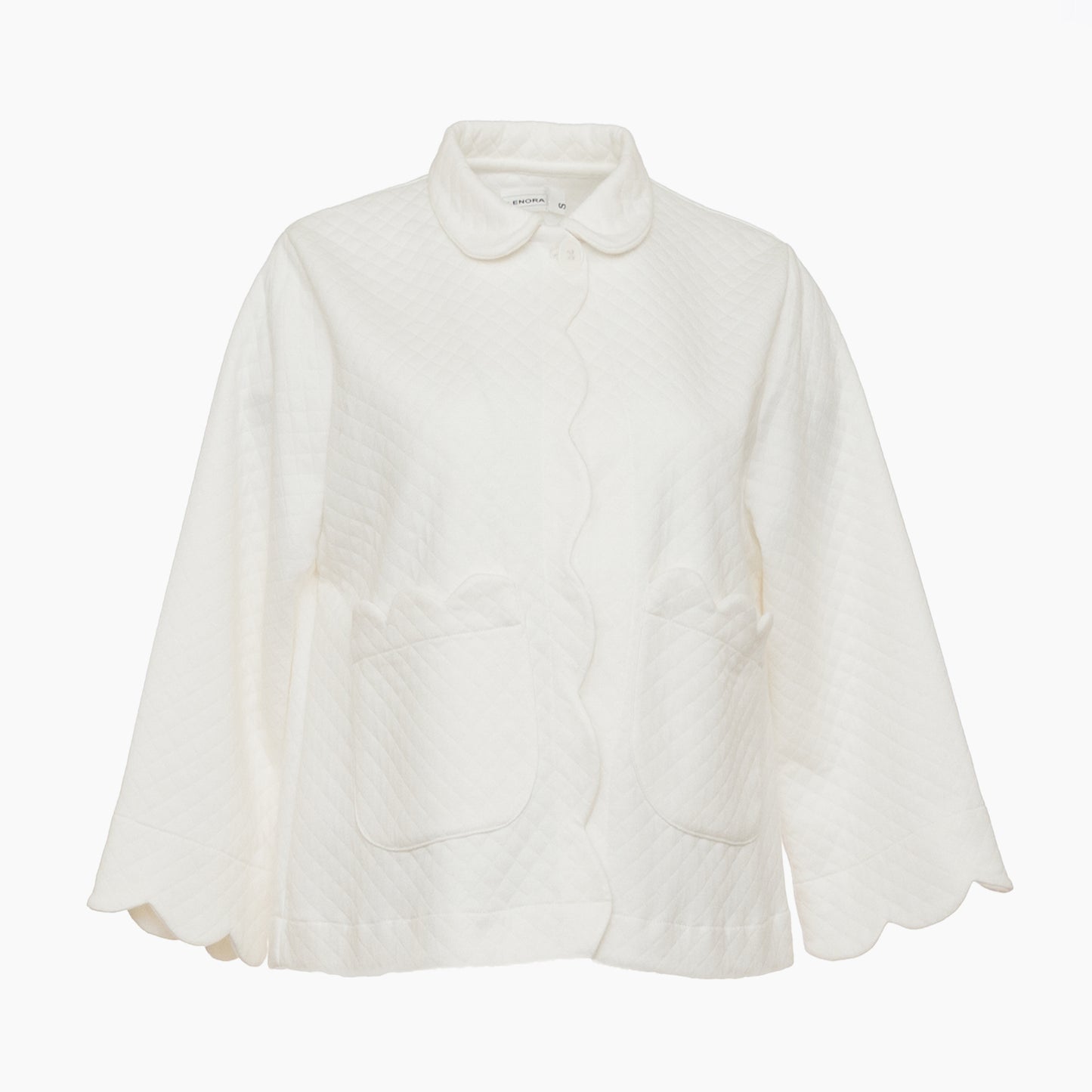 White Quilted Bed Jacket