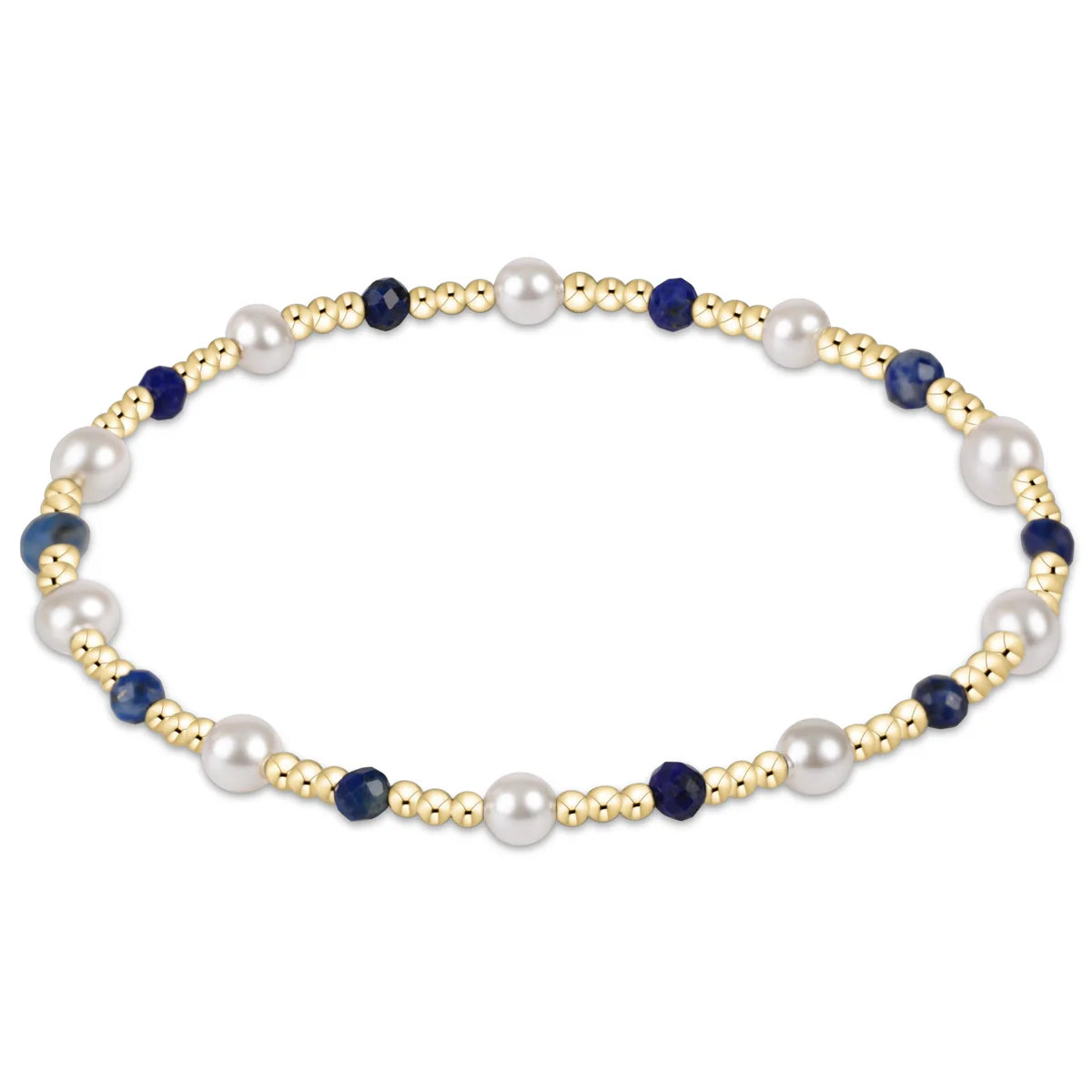 enewton Pearl Sincerity Pattern 4mm Bead Bracelet in Lapis