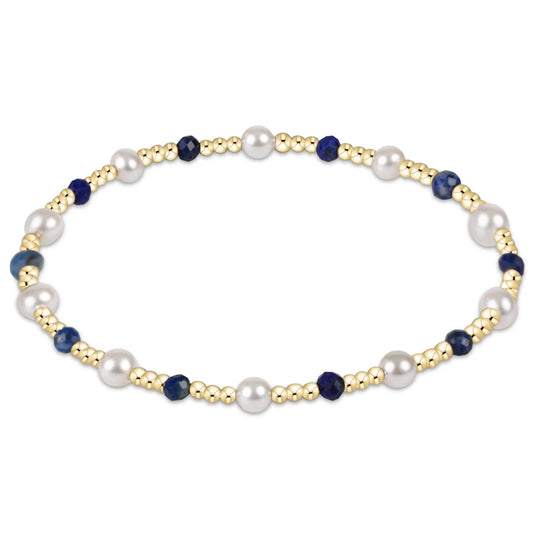enewton Pearl Sincerity Pattern 4mm Bead Bracelet in Lapis