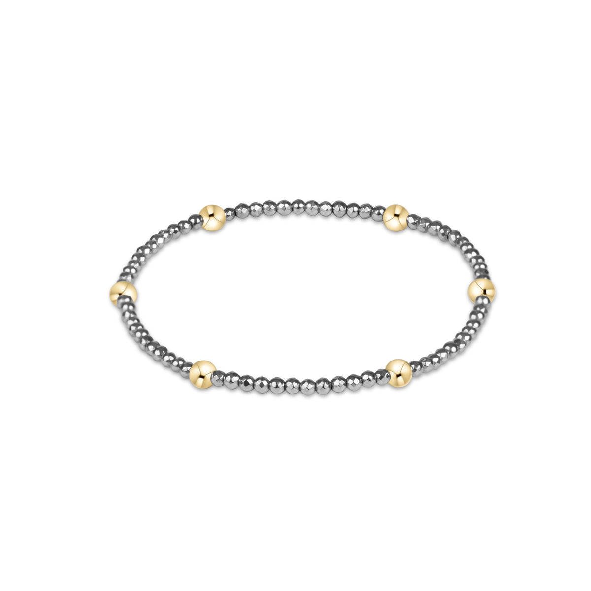 enewton Presence Silver Faceted Hematite 2mm Bracelet